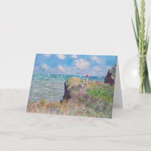 Carte Claude Monet - Promenade sur la falaise à Pourvill