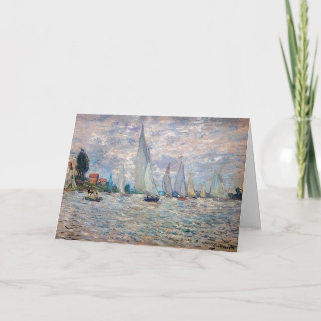 Carte Claude Monet - Régate de bateaux à Argenteuil (Devant)