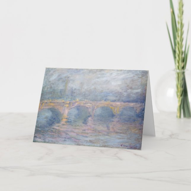 Carte Claude Monet | Waterloo Bridge, Londres, à Sunset (Devant)