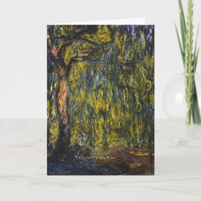 Carte Claude Monet Weeping Willow Impressionist Art (Devant)