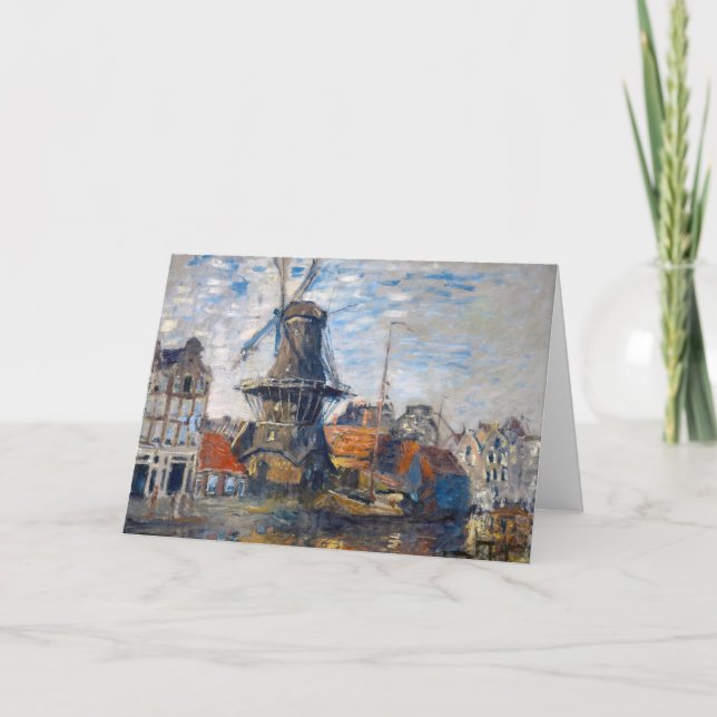 Carte Claude Monet - Windmill, Amsterdam (Devant)