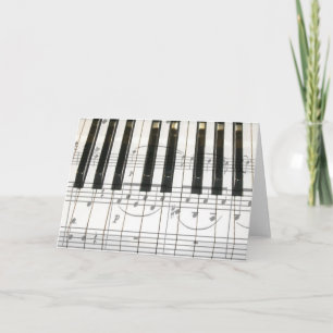 Carte Clavier de piano et notes musicales