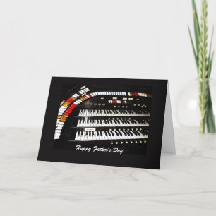 Carte Clavier d'orgue antique Bonne Fête des pères