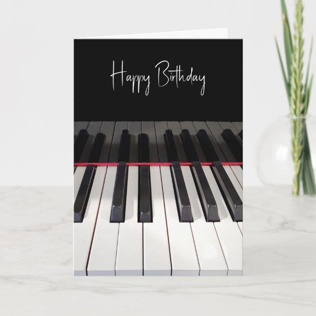 Carte Clavier Piano Anniversaire (Devant)