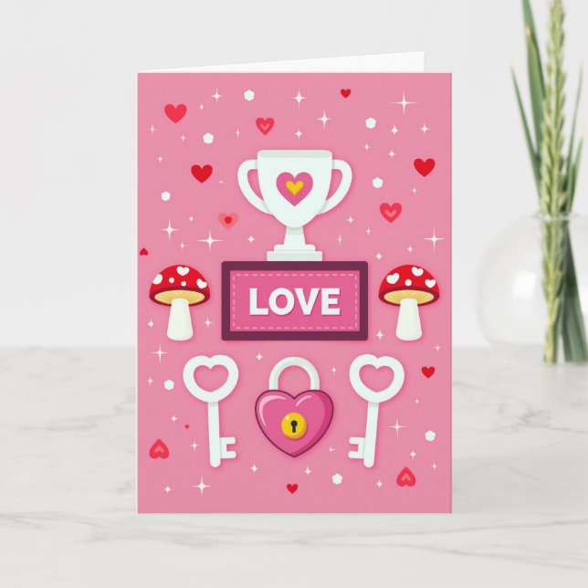 Carte Clé de l'Amour Doux pour Mon Cœur (Devant)