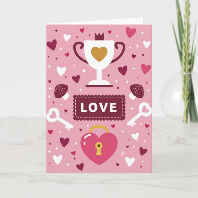 Carte Clé de l'Amour Véritable pour Mon Cœur (Devant)