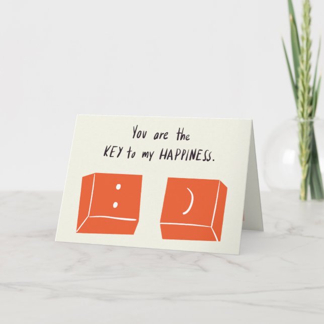 Carte Clé de mon bonheur (Devant)