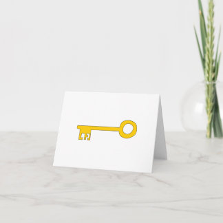 Carte Clé d'or sur blanc.