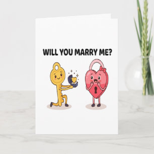 Carte Clé mignonne pour ma proposition de cœur