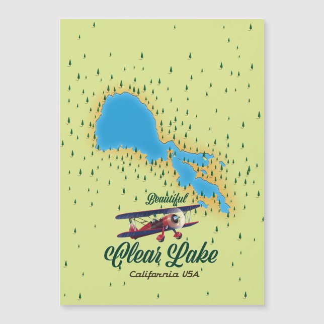 Carte Clear Lake California USA (Devant)