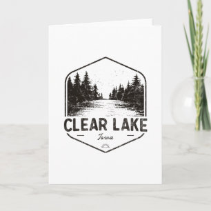 Carte Clear Lake Iowa Extérieur Vintage 1 