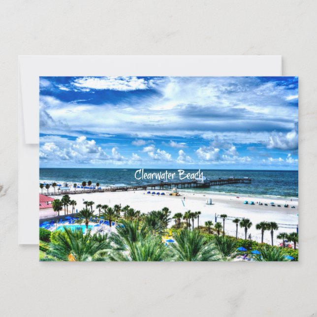 Carte Clearwater Beach, Floride, destination vacances (Devant)