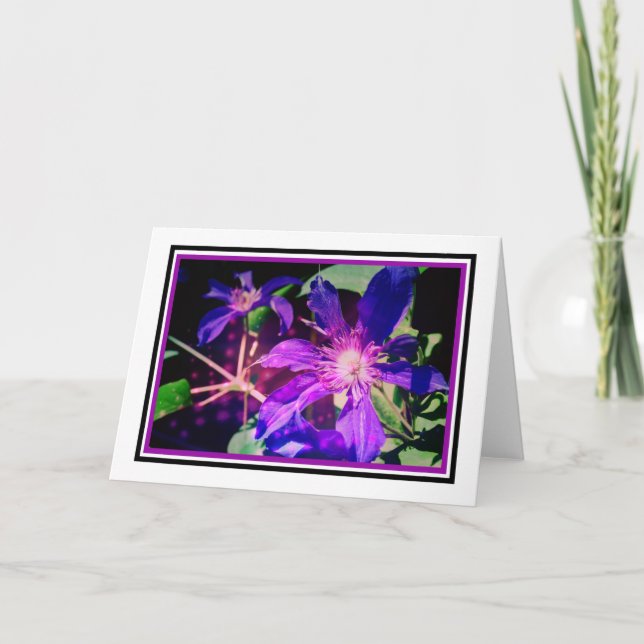 Carte Clematis Flower Blank (Devant)