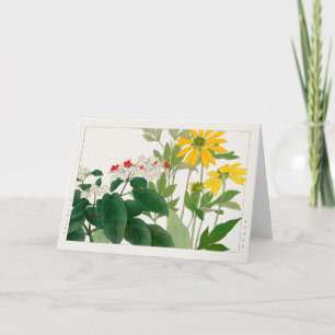 Carte Clerodendrum thomsoniae, Rudbeckia, Tanigami Konan