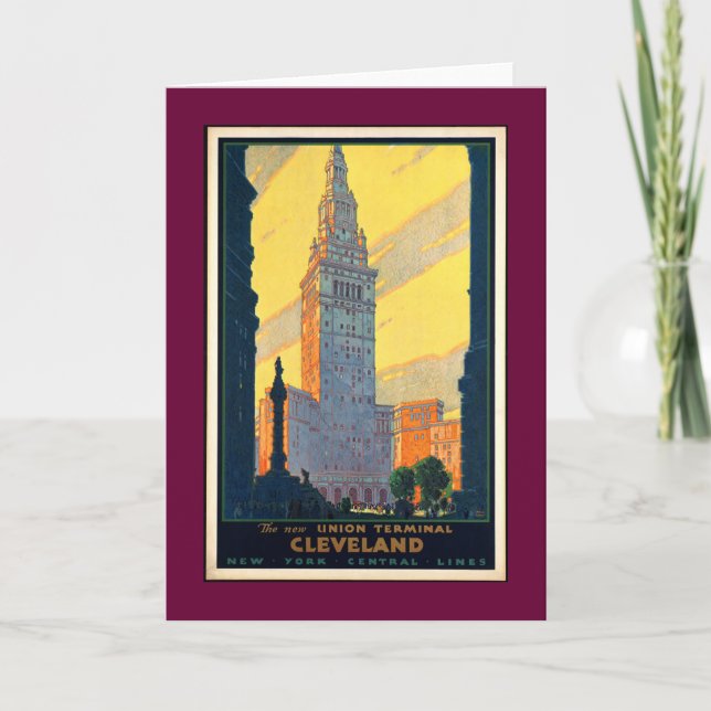 Carte Cleveland vintage (Devant)