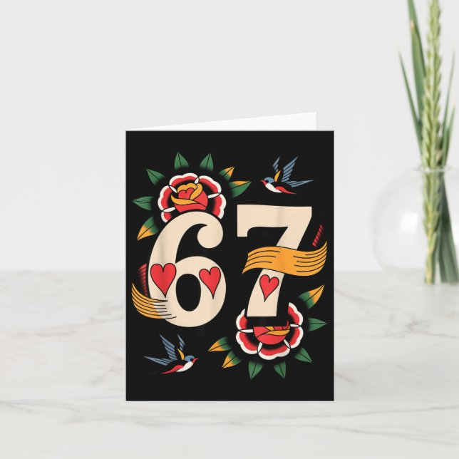 Carte Clic 67 Tattoo Six Seven Valentines Day Ker  (Devant)