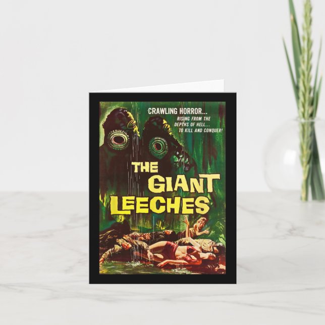 Carte Clic de sangsues géantes Halloween Monster Poster  (Devant)