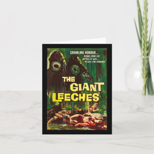 Carte Clic de sangsues géantes Halloween Monster Poster 