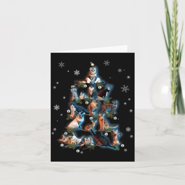 Carte Clic Holiday Kitty Cat Christmas Tree Meowy Catmas (Devant)