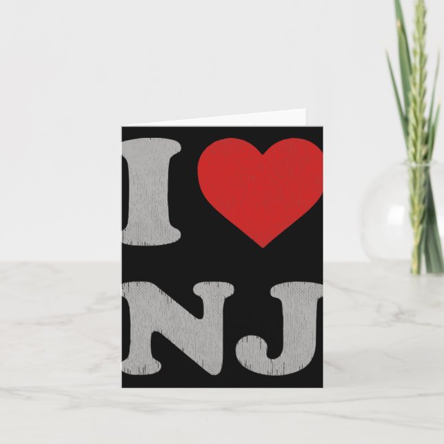 Carte Clic I Love Nj Y2k Souvenir I Heart New Jersey  (Devant)