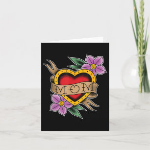 Carte Clic Maman Coeur Et Fleurs Vieux École Tatouage Ar