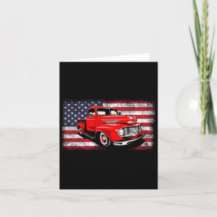 Carte Clic patriotique vieux camionnette drapeau américa