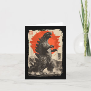 Carte Clic Rétro Art Japonais Rare Kaiju Géant 