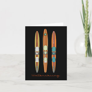 Carte Clic Skis d'eau Vintage