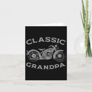 Carte Clic Vintage Grandpa Graphique Drôle de Moto pour
