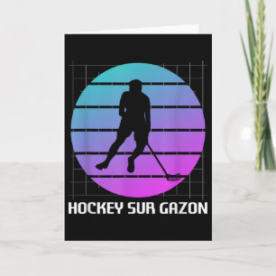 Carte Clic Vintage Retro Hockey sur gazon