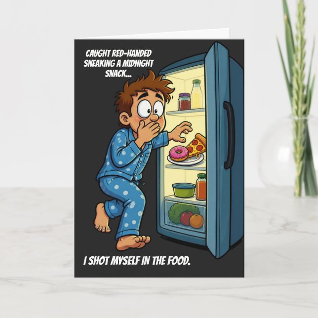 Carte Cliché du goûter de minuit Je me suis tiré une bal (Devant)