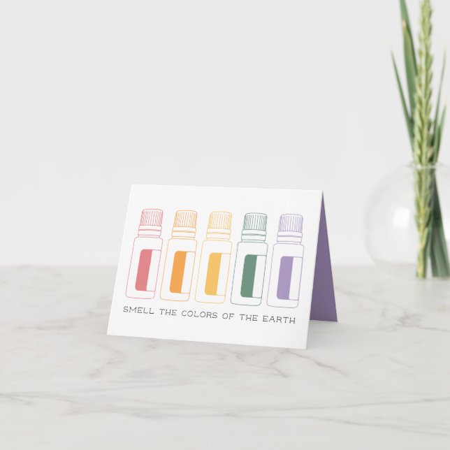 Carte Client de Merci de bouteilles d'huiles (Devant)