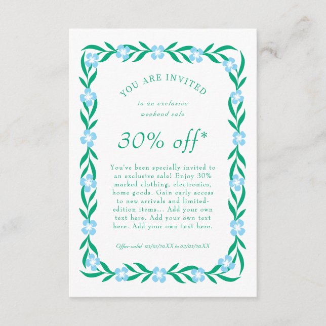 Carte client marketing (Devant)