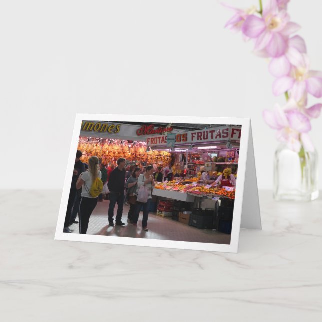 Carte Clients du Mercado Central, Valence, Espagne (Orchidée)