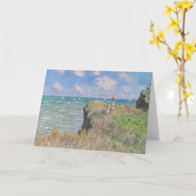 Carte Cliff Walk à Pourville par Claude Monet (Fleur jaune)