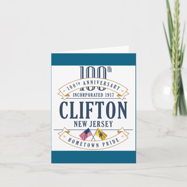 Carte Clifton New Jersey 100th Anniv White _1  (Devant)
