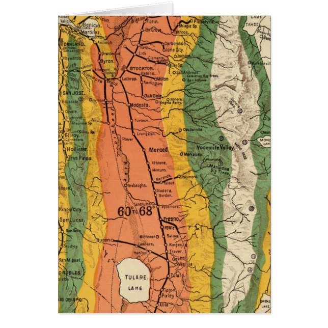 Carte climatique de Californie (Devant)