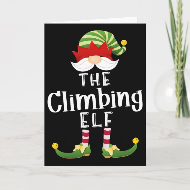 Carte Climbing Elf Group Christmas Funny Pajama Party  (Devant)