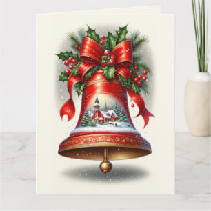 Carte Cloche de Noël Yuletide