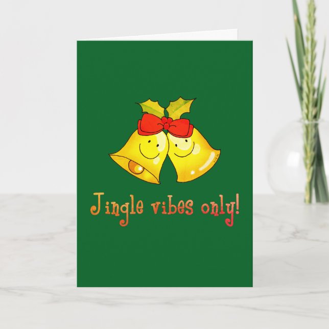 Carte Cloches De Vacances Mignées - Vibes De Jingle Seul (Devant)