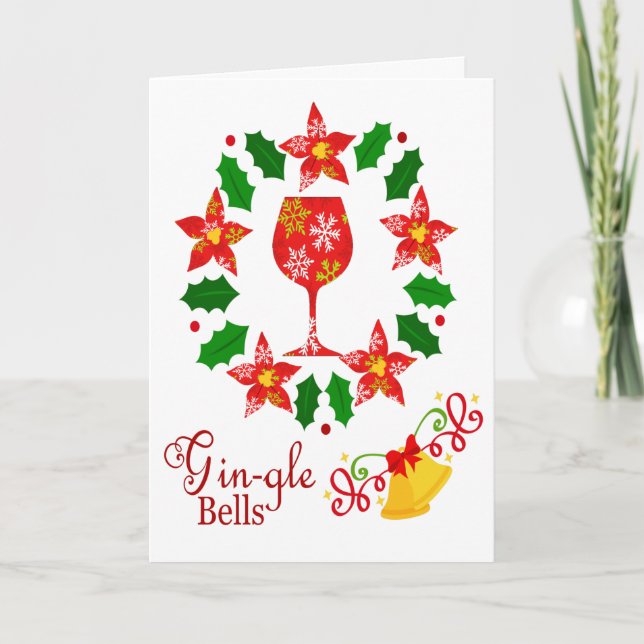 Carte Clochettes de Gin Noël (Devant)