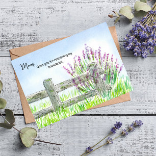 Carte Clôture à l'aquarelle drôle avec la fête des mères