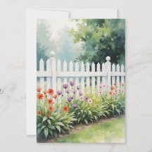 Clôture à piquets avec fleurs Pensée pour vous Pla