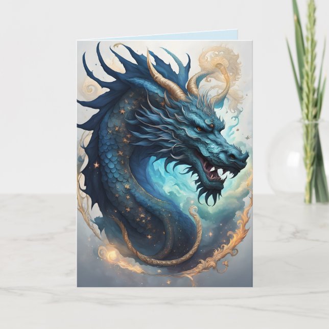 Carte cloud dragon greeting card (Devant)