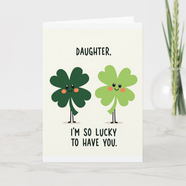 Carte Clover Fille Chanceuse (Devant)