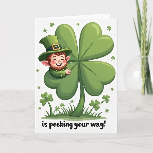 Carte Clover Leprechaun Luck Art Card (Devant)