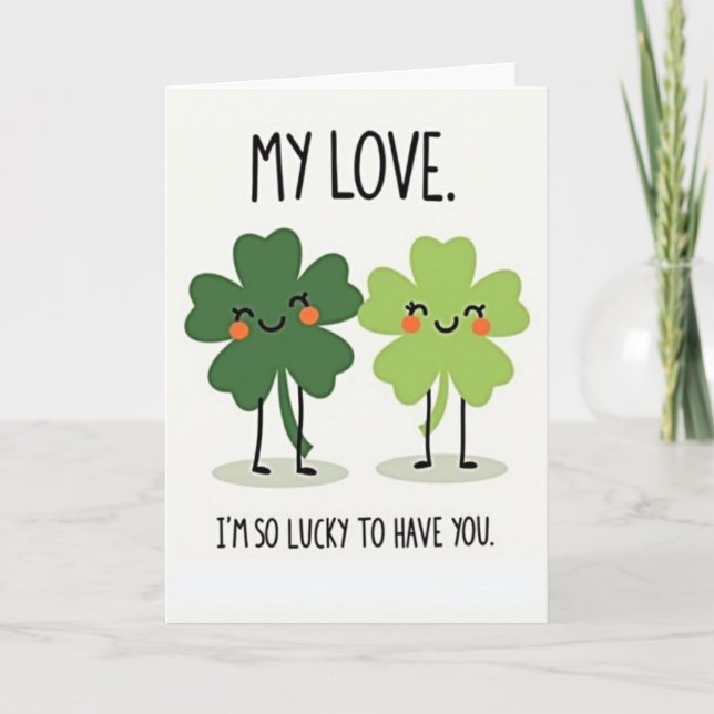 Carte Clover Love Lucky You (Devant)