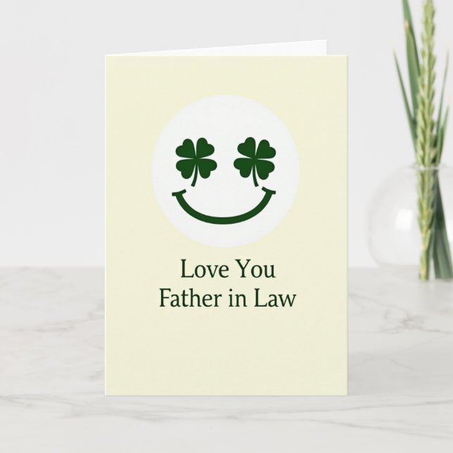 Carte Clover Smile pour beau-père (Devant)