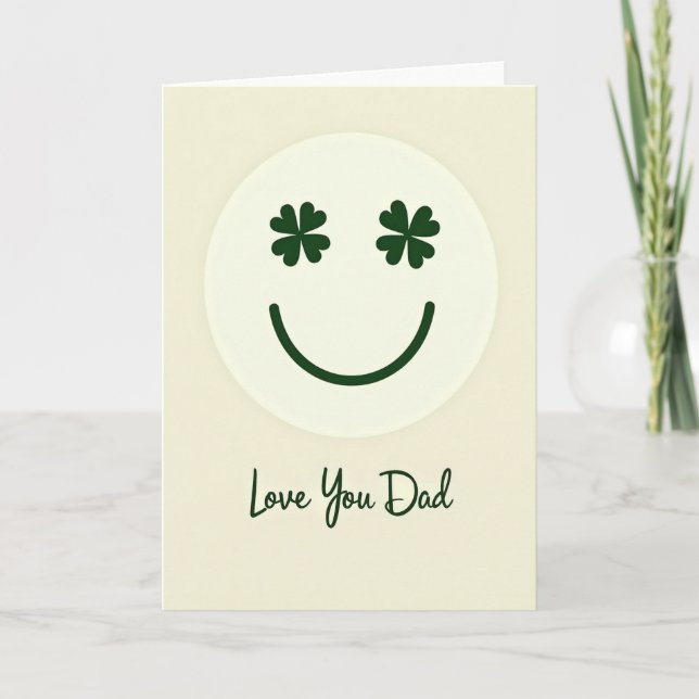 Carte Clover Smiling Love You Papa (Devant)
