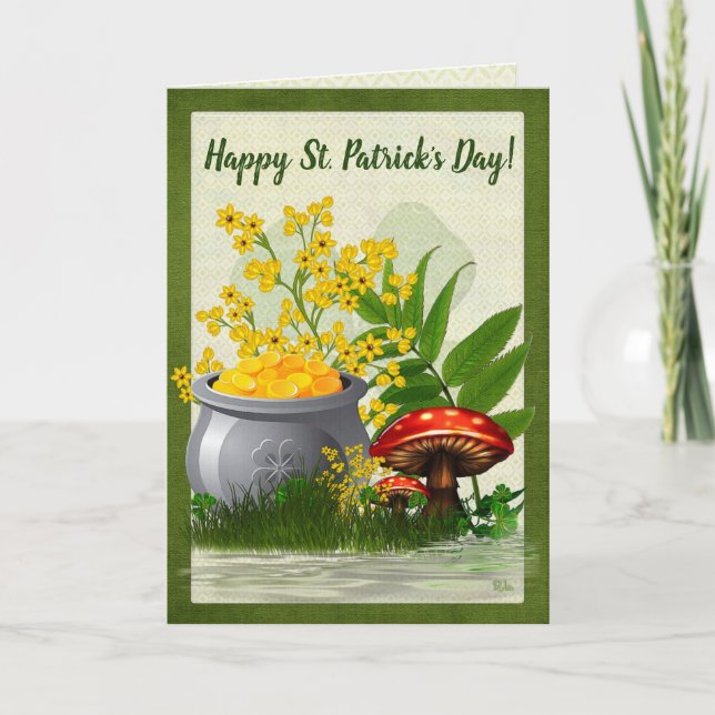 Carte Clover Trail Whimsical Folk Art PERSONNALISÉ (Devant)